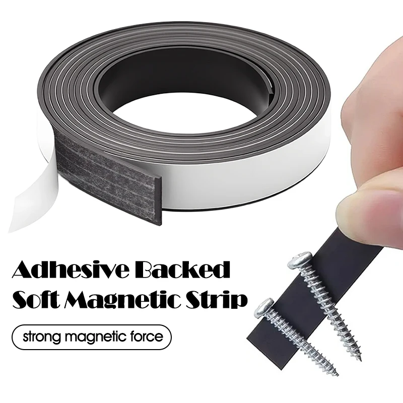 Bandes magnétiques robustes, ruban magnétique Flexible adhésif fort pour réfrigérateur, tableau blanc, projets d’artisanat de bricolage, stockage d’affiches photos Bandes magnétiques robustes, ruban magnétique Flexible adhésif fort pour réfrigérateur, tableau blanc, projets d’artisanat de bricolage, stockage d’affiches photos