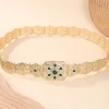 bijoux de mariage marocain, ceinture de robe pour femmes, chaîne de taille ajourée en cristal, cadeau de fête de mariée, longue chaîne de corps réglable