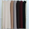 femmes musulmanes arabe dubaï abaya couleur unie intérieur longue robe ceinture extensible modeste ramadan robe caftan femme islam vêtements