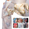 ceinture kimono traditionnelle yukata obi, magnifique ceinture florale en brocart avec nœud papillon, accessoires de costume de geisha rétro japonais