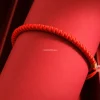 bracelet à nœud fait à la main, corde rouge, pour femmes/hommes, bouddhisme, rouge, protection pour couples, amitié boho