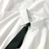 chemise blanche pour femmes, chemisier à revers à manches courtes avec cravate, mode japonaise pour étudiantes, haut d'été de style collège quotidien