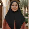 foulard hijab instantané à boucle pour femmes musulmanes, jersey de qualité supérieure, écharpe triangulaire extensible en coton, foulard islamique, enveloppes, voiles heaband