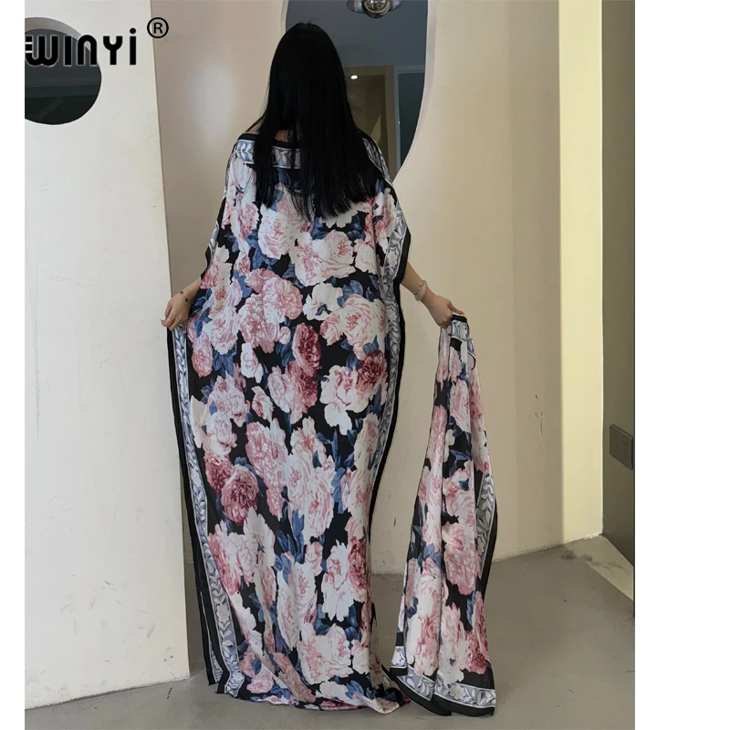 winyi robe traditionnelle africaine musulmane pour femme abaya dubaï caftan de luxe robe de soirée élégante robe maxi longueur couvertures de plage