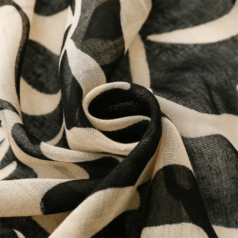 luxe femmes feuille écharpe été plage châle coton lin sentiment gland pashmina musulman hijab wrap dame viscose écharpe