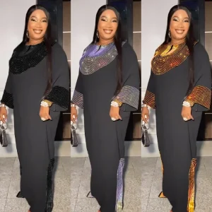 Abayas-Robe de Luxe pour Femmes Musulmanes Africaines, Caftan Marocain, Boubou, Djellaba, Soirée, 2024 Abayas-Robe de Luxe pour Femmes Musulmanes Africaines, Caftan Marocain, Boubou, Djellaba, Soirée, 2024