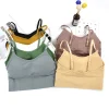 Soutien-gorge de Sport respirant pour femmes, antichoc, rembourré, haut de Yoga, grande taille, athlétique, course à pied, Fitness, entraînement, haut de Sport топ