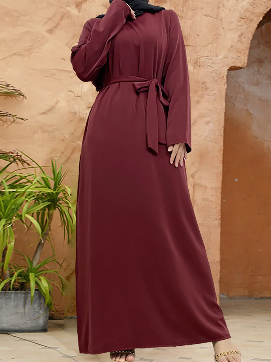 abaya robe longue musulmane avec poches pour femme, couleur unie, arabie saoudite, turquie, dubaï, nouvelle collection