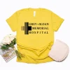 gris sloan memorial hôpital t shirt gris anatomie chemise meredith gris t shirt femmes graphique t shirts à manches courtes haut