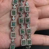 bracelet de tennis naturel emerald, bracelets pour femmes, bijoux fins réglables, pierre cadeau rouge