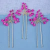 ornements de cheveux en perles pour femmes, épingles à cheveux simples faites à la main, bâton à clip, couvre chef de mariée, accessoires pour cheveux de mariage, ensemble de trois pièces