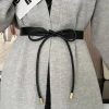 ceinture à ulronde large pour femme, sans trou, solide, nouée à la taille, nouvelle collection