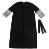 robe chador brodée abaya pour femmes, vêtements musulmans, bord amovible, couvrant tout le corps, robe de prière du ramadan, islam traditionnel