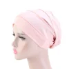 bonnet en coton pour femme, bonnet chimio, turban double couche, doublure en satin doux, hijab froissé, casquettes intérieures hijab