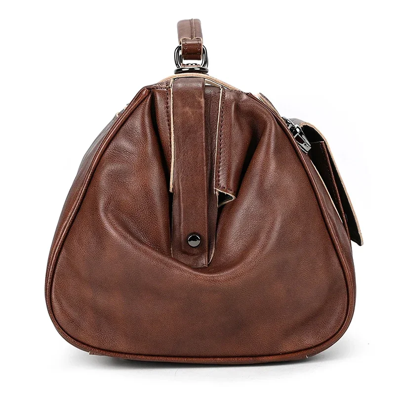 Sacs à main de luxe en cuir véritable pour hommes, sacs de sport pour vols d'affaires, sac de voyage de 45cm de styliste en cuir véritable