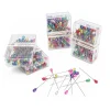 Épingles à coudre à tête de perle longue, 50/80/100 pièces, épingle droite de couleur en forme de poire pour bricolage, artisanat, aiguille de quilting, couturière, outils de couture