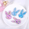 strass non tissé paillettes lapin mignon enfants épingle à cheveux anneau de cheveux décoration vêtements manteau chapeau bagages patch autocollant