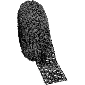 5.5 Yards 1.7 « de large élastique Crochet bandeau ruban Crochet extensible garniture tissu pour cheveux accessoires haut tubulaire, noir