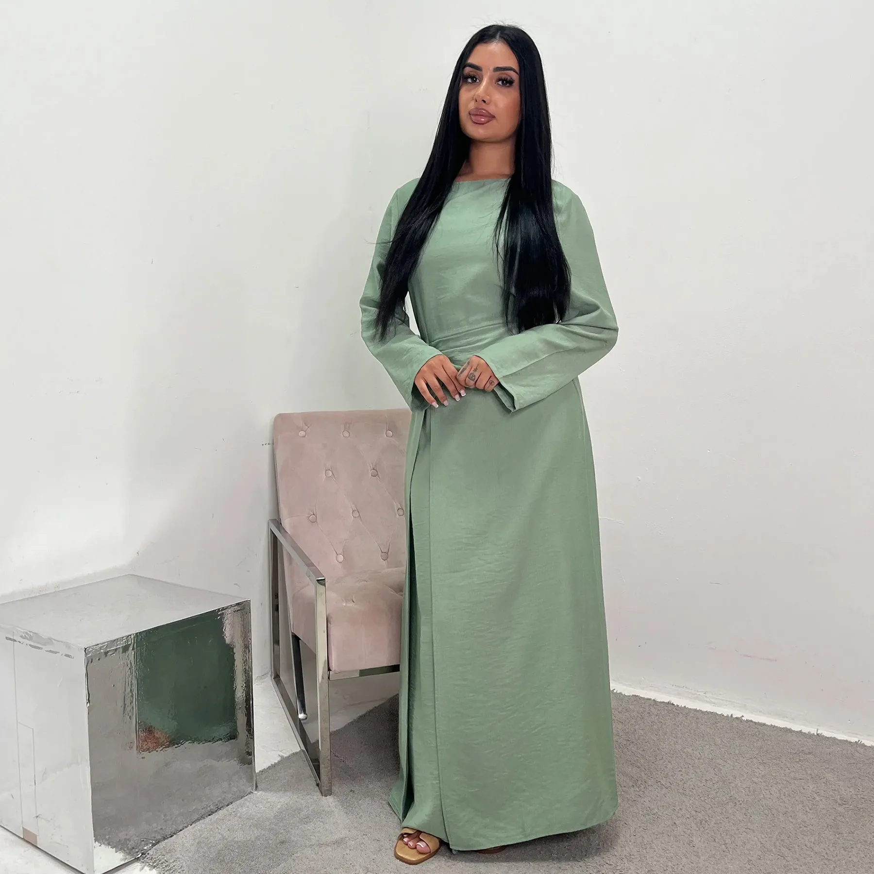 robe longue musulmane eid abaya pour femmes, robes portefeuille, ramadan, maroc, dubaï, caftan de luxe, islam, saoudien, arabe jalabiya abayas