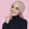 turban musulman modal doux pour femme, casquettes hijab intérieures, bonnet sous écharpe islamique, chapeaux indiens, enveloppement de sauna féminin, nouveau