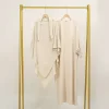 2 pièces/ensemble robe musulmane modeste abayas pour femme ramadan burqa robe aérienne hijab musulman arabe vêtements ramadan robe de prière