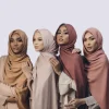femmes musulmanes en mousseline de soie hijab écharpe en mousseline de soie doux hijabs châle longues foulards envelopper foulards pour la mode musulmane