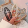pince à cheveux incurvée en strass brillant pour femme, épingles à cheveux queue de cheval, coiffure de fête de princesse, accessoires de cheveux élégants pour filles