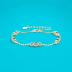 Bracelet tendance MOISSANITE 0,8 ct, DESIGN MINIMALISTE, bijoux chics, GRA élégant, polyvalent, anglais, moderne, boîte cadeau faite à la main