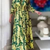 robe longue style bohème pour femmes musulmanes, abaya indienne, chemise imprimée, dubaï, islam, kaftan de soirée, tenue éducative, 2024