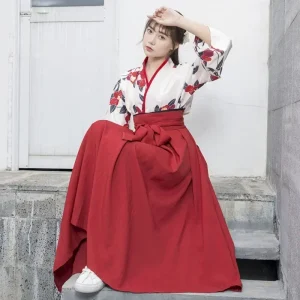 Robe longue à imprimé floral de style japonais, jupe kimono, costume kawaii pour filles, robe de soirée, costume vintage, cosplay asiatique pour dames, nouveau