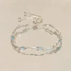 bracelet élégant à fleurs en cristal pour femmes y2k, doux pour filles, lune, fleur de cerisier, nœud en zircon, bijoux de luxe de styliste, cadeau