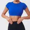 hearuisavy chemises de sport hauts d'entraînement fitness vêtements de sport femme vêtements de yoga à séchage rapide sport hauts courts dos nu haut de sport femmes
