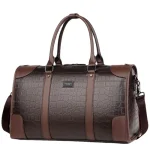 Sac à main de mode pour hommes, fourre-tout de voyage d&rsquo;affaires, sac de bagages de luxe en cuir PU Alligator avec bandoulière, sacs à bandoulière