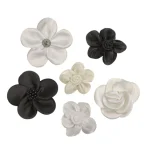 Applique tête de Rose en Satin, décalcomanie en Satin, artisanat cousu à la main, accessoires de décoration de mariage, bricolage