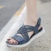 sandales d'été légères pour femmes, style sportif, talon optique 4cm, confortables, bande de caoutchouc, grandes sandales, nouveau