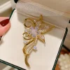 mode strass bauhinia fleur broches pour femmes vêtements manteau bijoux accessoires cadeaux