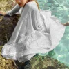 kimono femmes transparent maxi robes de plage couvrir robe longue maillots de bain maillot de bain cardigan d'été robe de plage