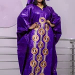 Robe longue Bazin pour femme – Robes de soirée Abaya multicolores, robes africaines brodées pour les soirées élégantes et les bals
