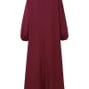 hijabs modeste femmes robes longues zanzea élégant col rond manches longues contraste couleur patchwork abaya robes musulman robe maxi ample