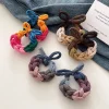 anneau de cheveux épais avec nœud tressé pour femmes, corde à cheveux contrastée à haute élasticité, accessoires pour cheveux simples