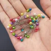 Épingles à tête de document perle ronde, point droit, poussoir, positionnement illac pour courtepointe, couture, bricolage, artisanat, 40mm, 100 pièces, boîte