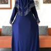 ensemble écharpe hijab islamique pour femmes, robe longue, vêtement de prière, robe longue khimar et hijab combo pour usage quotidien du ramadan, 2025
