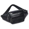 mode hommes en cuir fanny sac pour pochette de téléphone mâle en cuir sacs de messager marque fanny pack mâle voyage taille sac