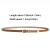 ceinture en cuir pu simple pour femme, polyvalente, broche argentée, décoration de luxe, étudiant, jeans, fine, mode, 1 pièce