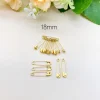 mini Épingles de sûreté de 18mm, accessoires noirs/argentés/dorés, pour bijoux de mariage, 200 pièces