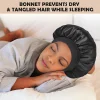 bonnet de nuit en satin de qualité supérieure pour femmes, haute élasticité, large bande, soins capillaires, chapeau de douche, pur fait à la main, nuit quotidienne, multi usage