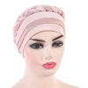 Turban Hijab musulman à couverture complète avec côtes tressées, écharpe islamique, chapeaux intérieurs, bonnet, couverture de sauna