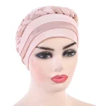 Turban Hijab musulman à couverture complète avec côtes tressées, écharpe islamique, chapeaux intérieurs, bonnet, couverture de sauna
