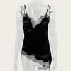 haut camisole en dentelle pour femmes, trafizaran, dos nu, ourlet asymétrique, fête, spectacle nocturne, style lingerie, été, 2025
