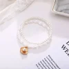 modyle nouvelle mode bohème simulé perle chaîne mariage cheville bracelet pour femmes couleur or coquille pendentif cheville bijoux cadeau